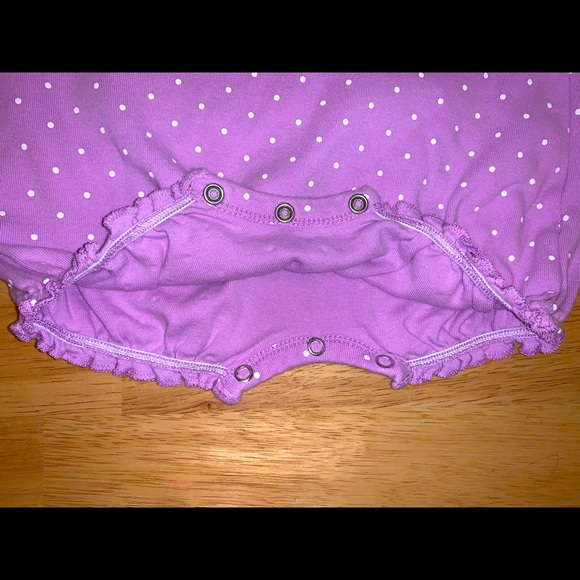Carter’s polka dot purple shark romper 💜🦈 - Picture 4 of 5
